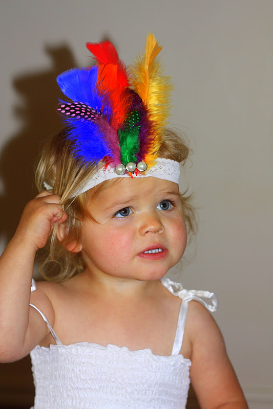 Feather Headband – Rainbow Party