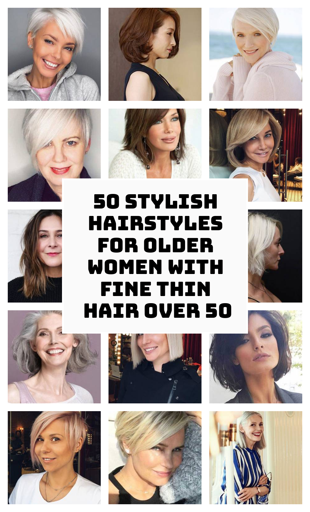 50 Stylish hairstyles for older women with fine thin hair over 50
