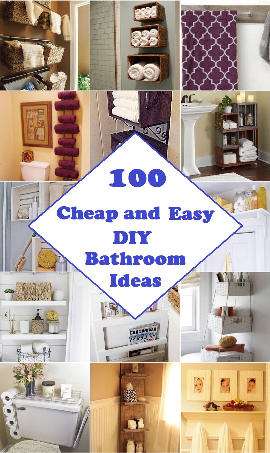 100 Cheap and Easy DIY Bathroom Ideas