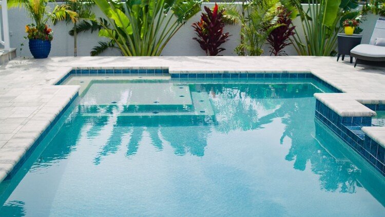 green swimming pool water treatment