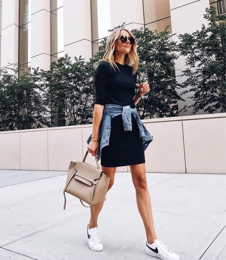 30+ looks that prove you can wear your sneakers with a dress or skirt