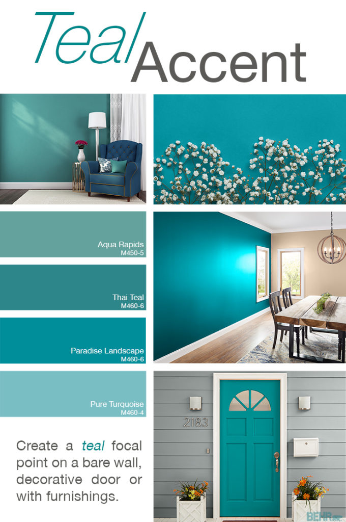 Awesome bedroom color ideas with accent wall teal
